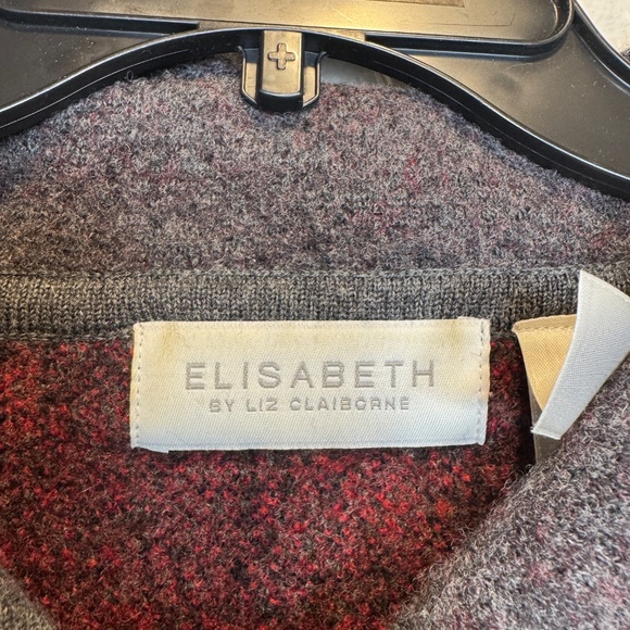 Elisabeth by Liz Claiborne Jacket Womens Size 2X Colorblock Red Gray 100% Wool - Picture 2 of 8